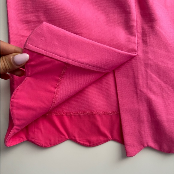 J. Crew Pink Scallop Hem Straight Pencil Skirt - Picture 3 of 7